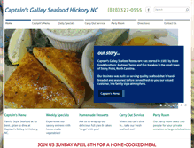 Tablet Screenshot of captainsgalleyseafoodhickory.com